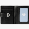 fennec CRINKLE HEARTY FRAME BRIDGE WALLET 愛心扣短夾 #黑色