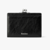 fennec CRINKLE HEARTY FRAME BRIDGE WALLET 愛心扣短夾 #黑色