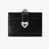 fennec CRINKLE HEARTY FRAME BRIDGE WALLET 愛心扣短夾 #黑色