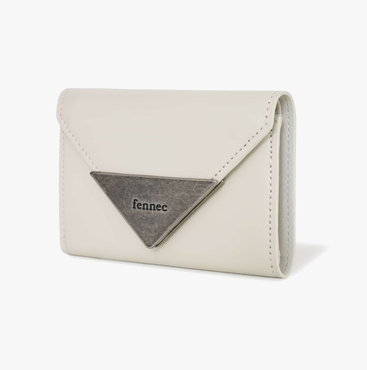 fennec  MATT TRIANGLE WALLET 短夾 #奶霜白