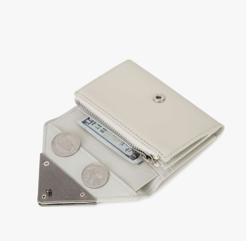 fennec  MATT TRIANGLE WALLET 短夾 #奶霜白